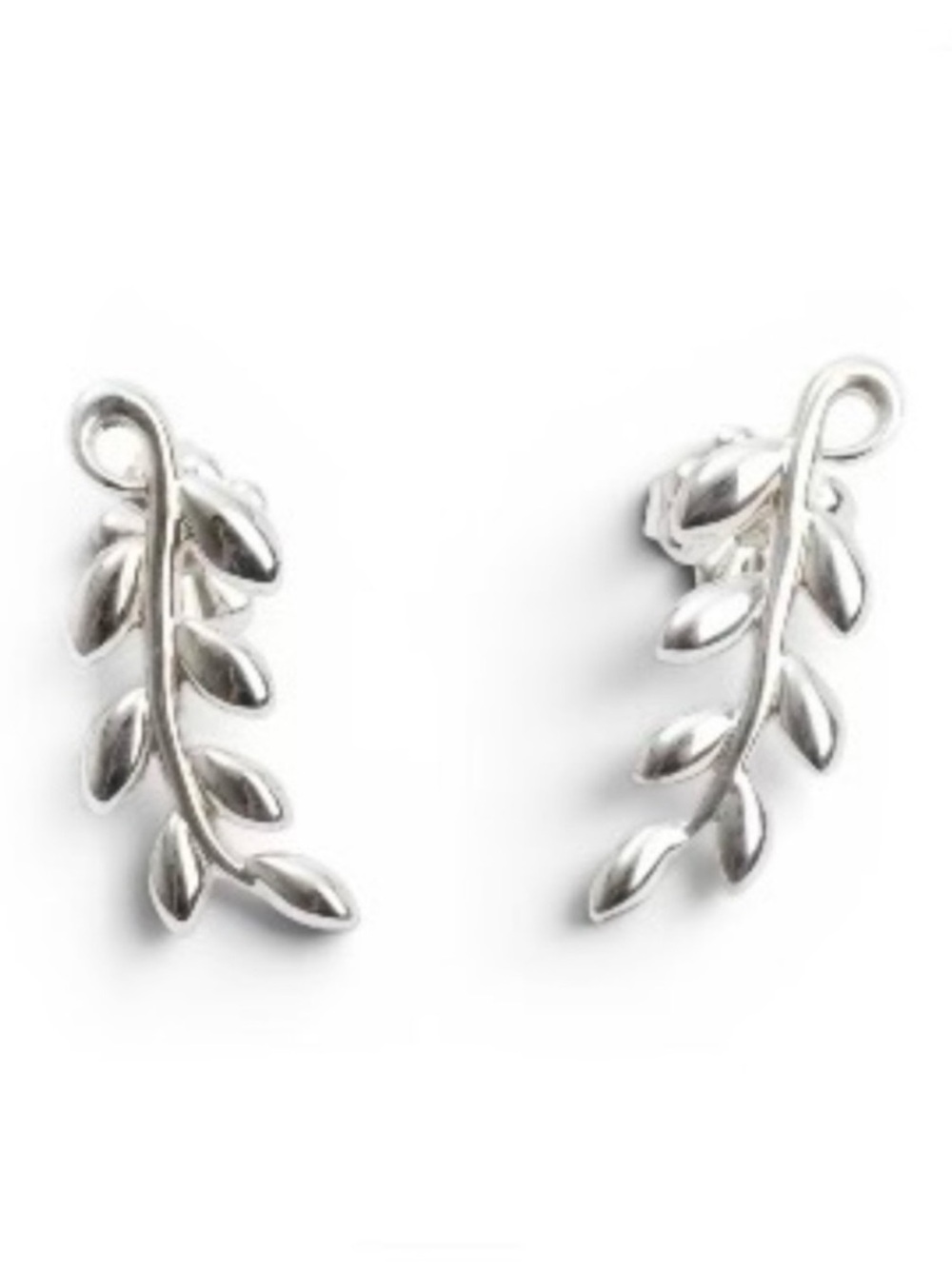 Tiffany Silver Olive Leaf Ear Climber Earrings